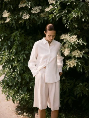 Reserved - Lniana koszula - biały