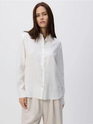 Reserved - Lniana koszula - biały