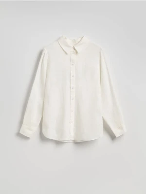 Reserved - Lniana koszula - biały