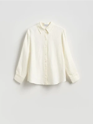 Reserved - Lniana koszula - biały