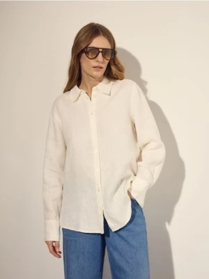 Reserved - Lniana koszula - biały