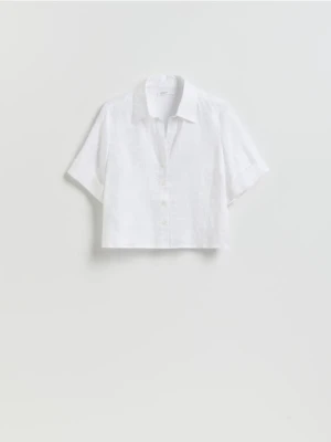 Reserved - Lniana koszula - biały
