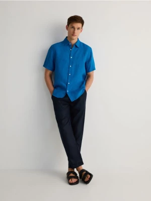 Reserved - Lniana koszula comfort fit - niebieski