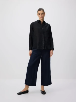 Reserved - Lniana koszula - czarny