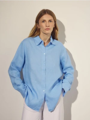 Reserved - Lniana koszula - jasnoniebieski