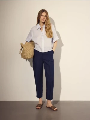 Reserved - Lniana koszula - jasnoniebieski