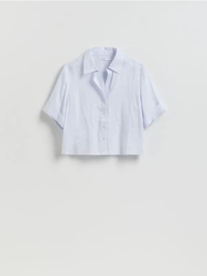 Reserved - Lniana koszula - jasnoniebieski