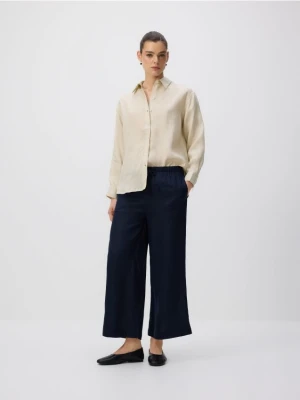 Reserved - Lniana koszula - kremowy