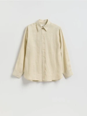 Reserved - Lniana koszula - kremowy