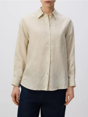 Reserved - Lniana koszula - kremowy