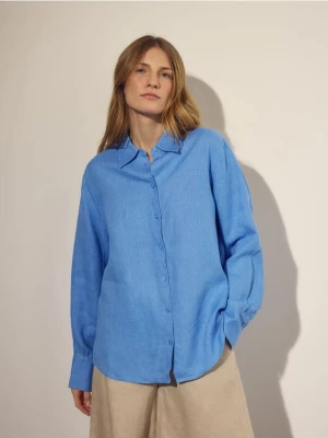 Reserved - Lniana koszula - niebieski