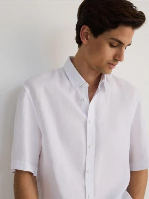 Reserved - Lniana koszula oversize - biały