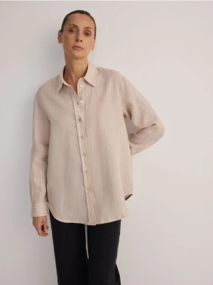 Reserved - Lniana koszula oversize - wielobarwny
