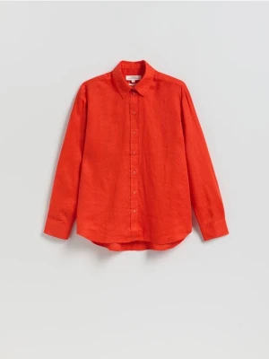 Reserved - Lniana koszula - pomarańczowy