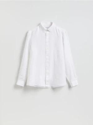 Reserved - Lniana koszula regular fit - biały