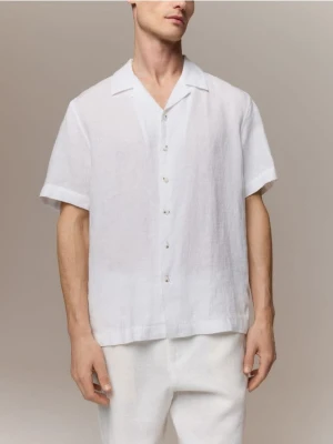 Reserved - Lniana koszula regular fit - biały