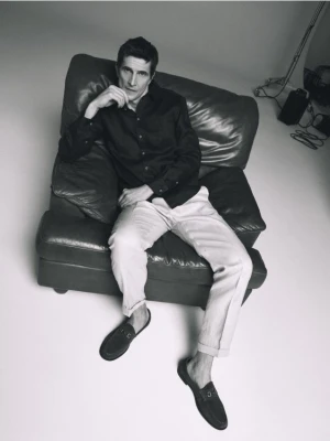 Reserved - Lniana koszula regular fit - brązowy