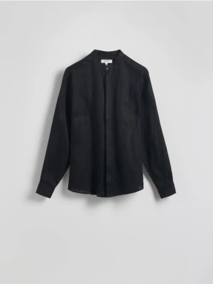 Reserved - Lniana koszula regular fit - czarny