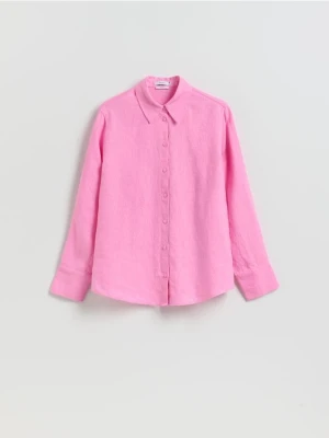 Reserved - Lniana koszula - różowy