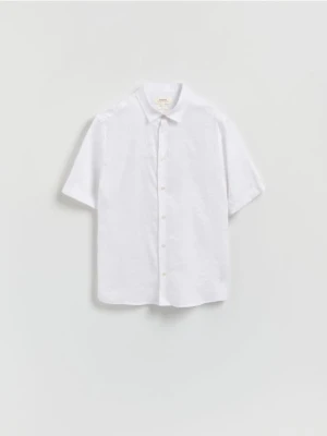 Reserved - Lniana koszula slim fit - biały