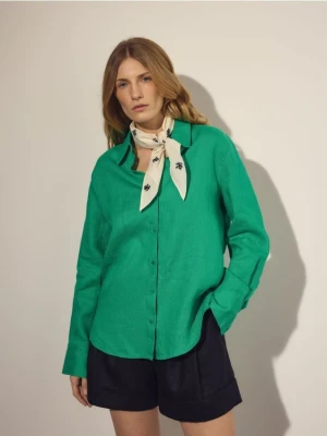 Reserved - Lniana koszula - zielony