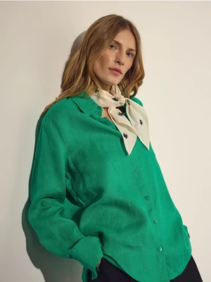 Reserved - Lniana koszula - zielony