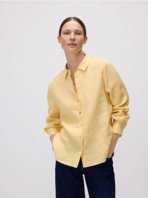 Reserved - Lniana koszula - złamana biel