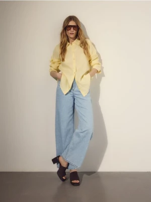 Reserved - Lniana koszula - żółty