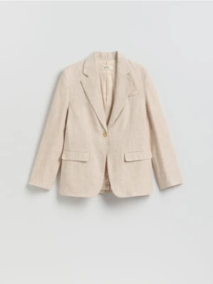 Reserved - Lniana marynarka - beżowy