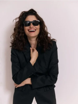 Reserved - Lniana marynarka - czarny