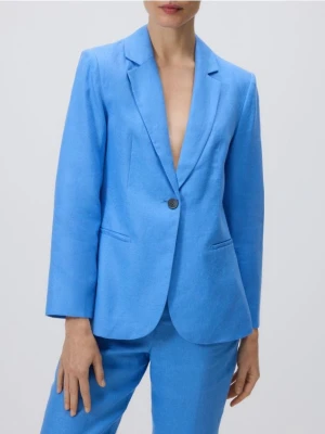 Reserved - Lniana marynarka - niebieski