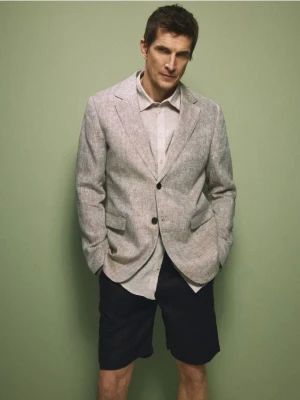 Reserved - Lniana marynarka regular fit - wielobarwny