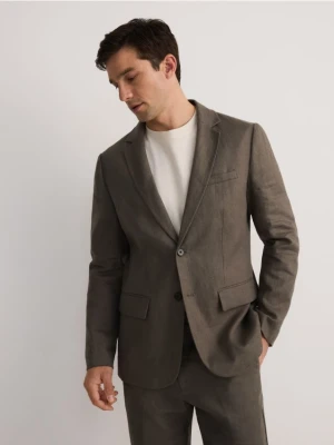 Reserved - Lniana marynarka regular fit - zielony