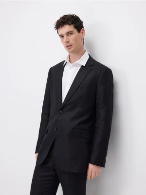 Reserved - Lniana marynarka slim fit - czarny