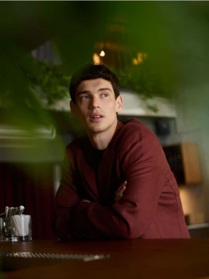 Zdjęcie produktu Reserved - Lniana marynarka slim fit - miedziany