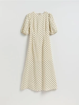 Reserved - Lniana sukienka - wielobarwny