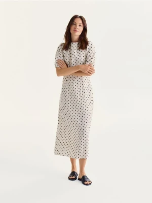 Reserved - Lniana sukienka - wielobarwny