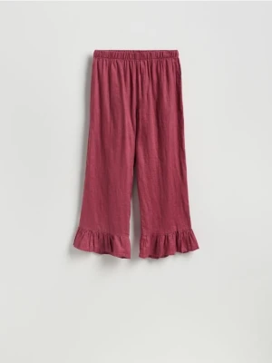 Reserved - Lniane spodnie - brudny róż
