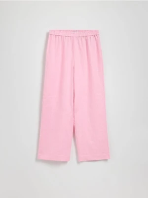 Reserved - Lniane spodnie - różowy