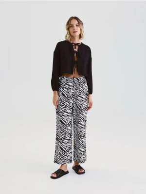 Reserved - Lniane spodnie - wielobarwny