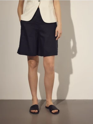 Reserved - Lniane szorty - czarny