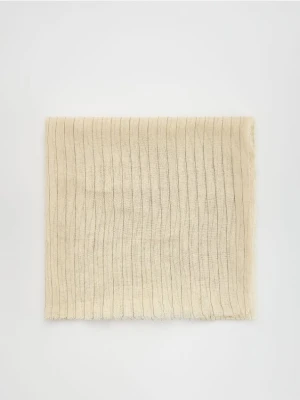 Reserved - Lniany szalik - beżowy