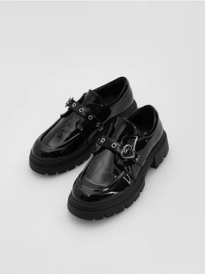 Zdjęcie produktu Reserved - Loafersy z imitacji skóry - czarny