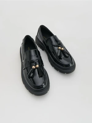 Reserved - Loafersy z imitacji skóry - czarny