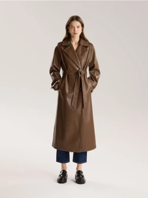 Reserved - Loafersy z paskiem - bordowy