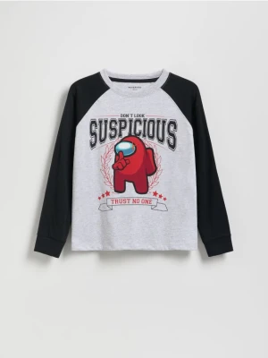 Reserved - Longsleeve Among Us - jasnoszary