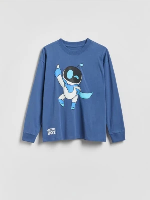 Reserved - Longsleeve Astro Bot - granatowy