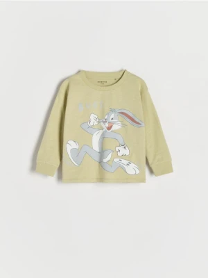 Reserved - Longsleeve Looney Tunes - jasnozielony