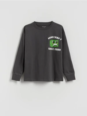 Reserved - Longsleeve Minecraft - ciemnoszary