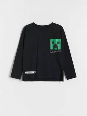 Reserved - Longsleeve oversize Minecraft - czarny